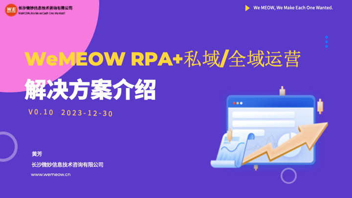 [WeMEOW RPA+私域/全域运营] 解决方案介绍